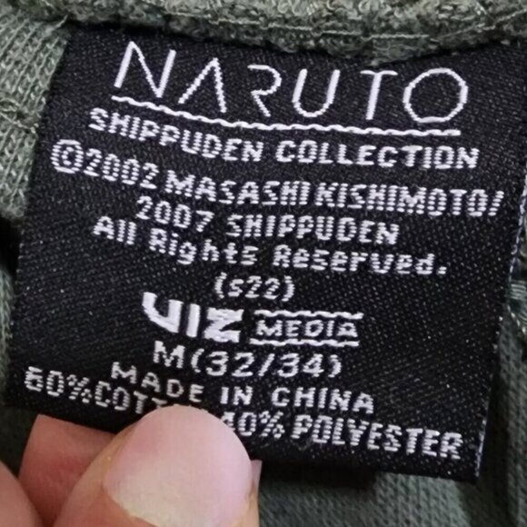 Hot Topic Naruto Shippuden Men's Graphic Jogger Pants in Green Size 32/34 - Picture 10 of 10